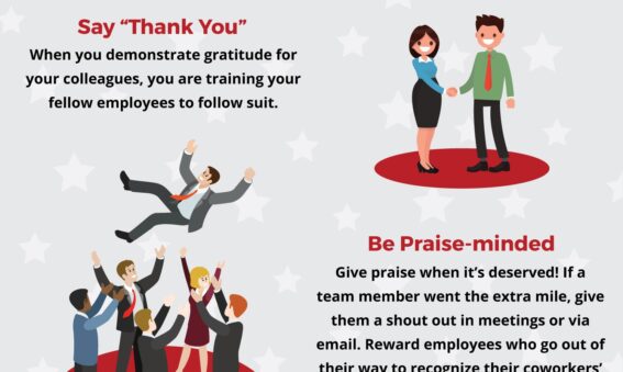 Creating a positive business culture infographic snippet